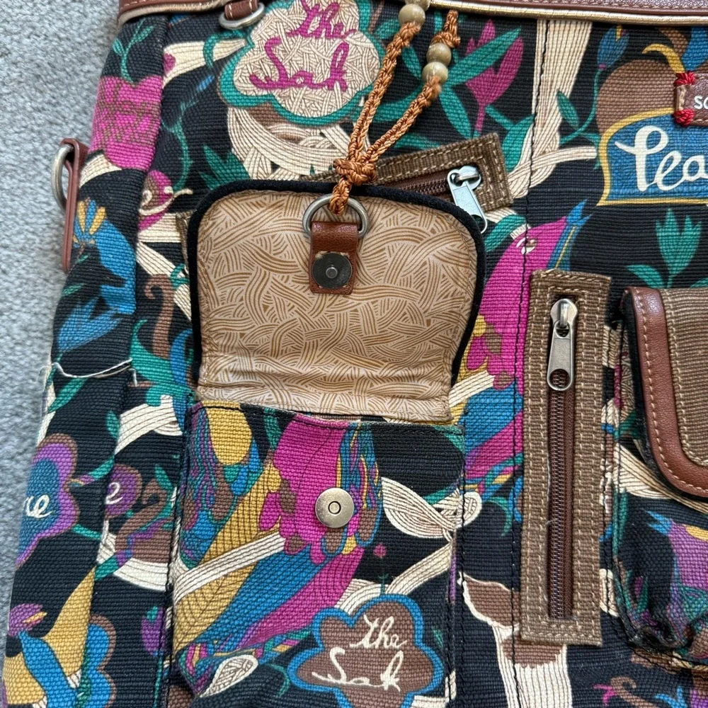 The Sak SAKROOTS Artist Circle Artillery Peace Nature Print Handbag Purse - Picture 8 of 12